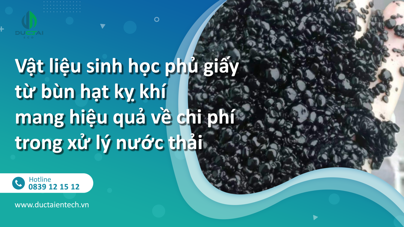 Vật liệu sinh học phủ giấy từ bùn hạt kỵ khí mang hiệu quả về chi phí trong xử lý nước thải